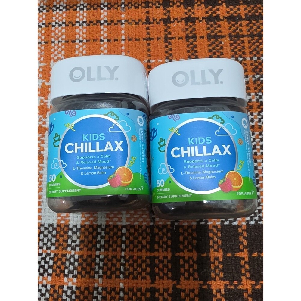 (2 Pack) 8/26 OLLY Kids Chillax Gummy, For a Calm and Relaxed Mood*, Magnesium,